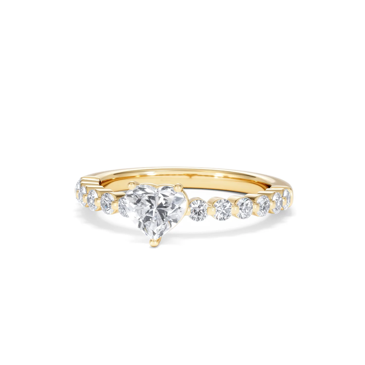 Solstice Heart Cut 0.80ct Lab Diamond Engagement Ring F/VS in 9k Gold - Image 87