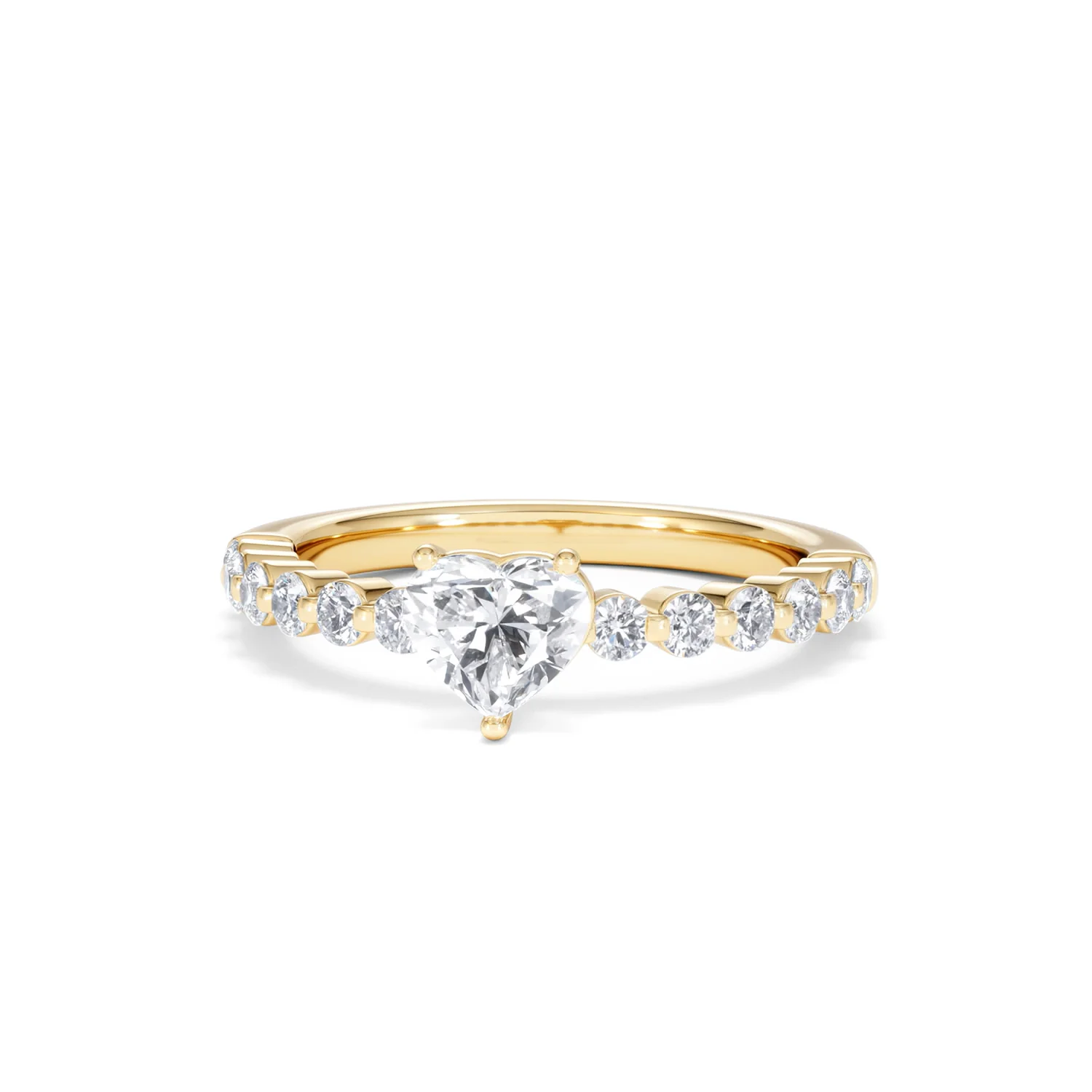 Solstice Heart Cut 0.80ct Lab Diamond Engagement Ring F/VS in 9k Gold - Image 88