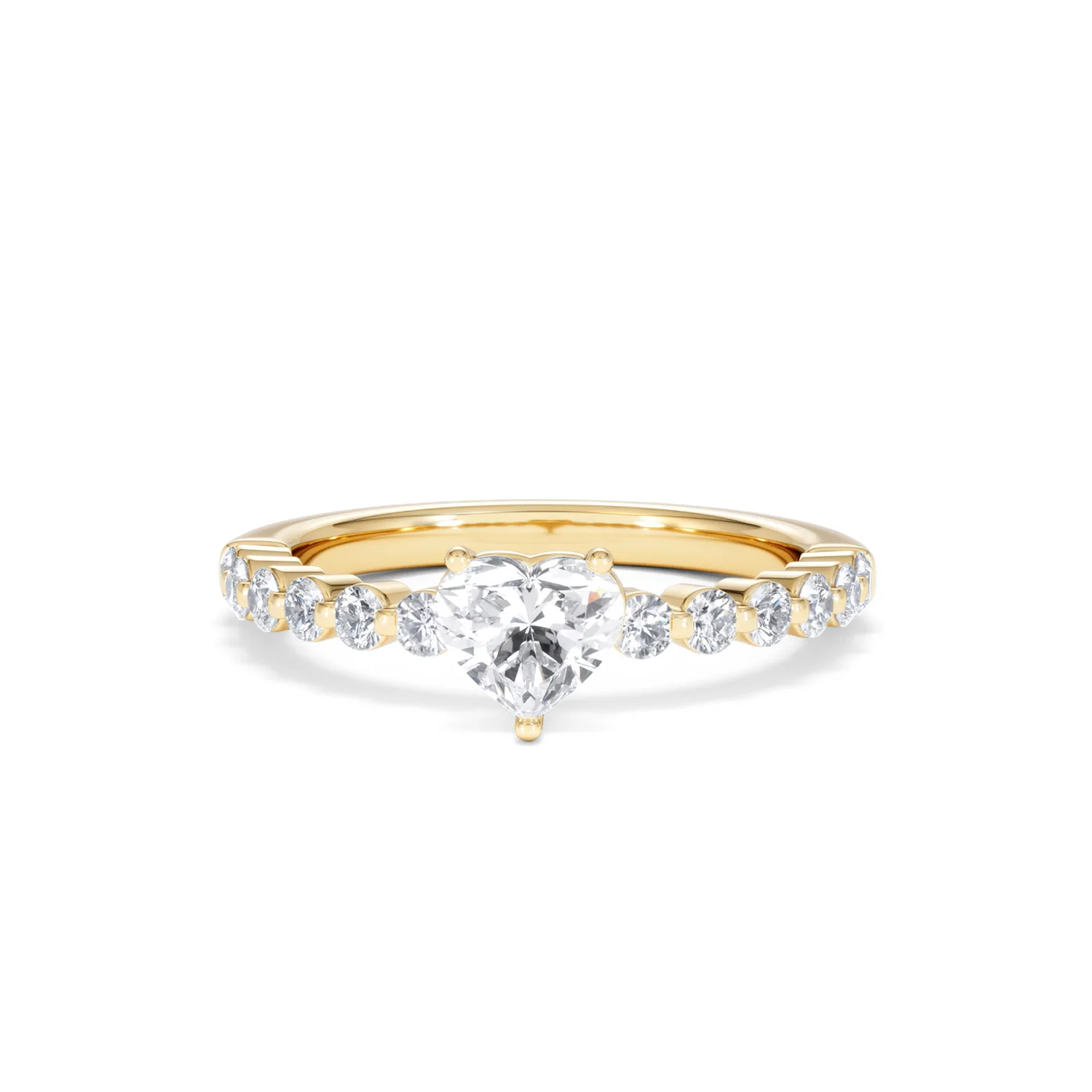 Solstice Heart Cut 0.80ct Lab Diamond Engagement Ring F/VS in 9k Gold - Image 89