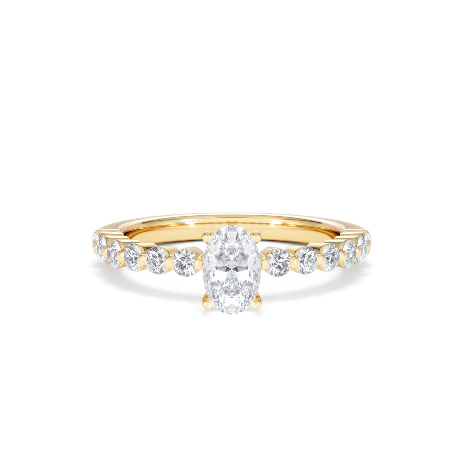 Solstice Oval Cut 0.80ct Lab Diamond Engagement Ring F/VS in 9k Gold - Image 10