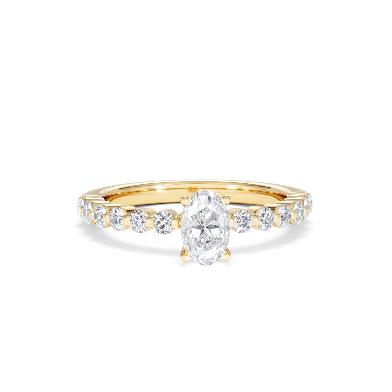 Solstice Oval Cut 0.80ct Lab Diamond Engagement Ring F/VS in 9k Gold - Image 11