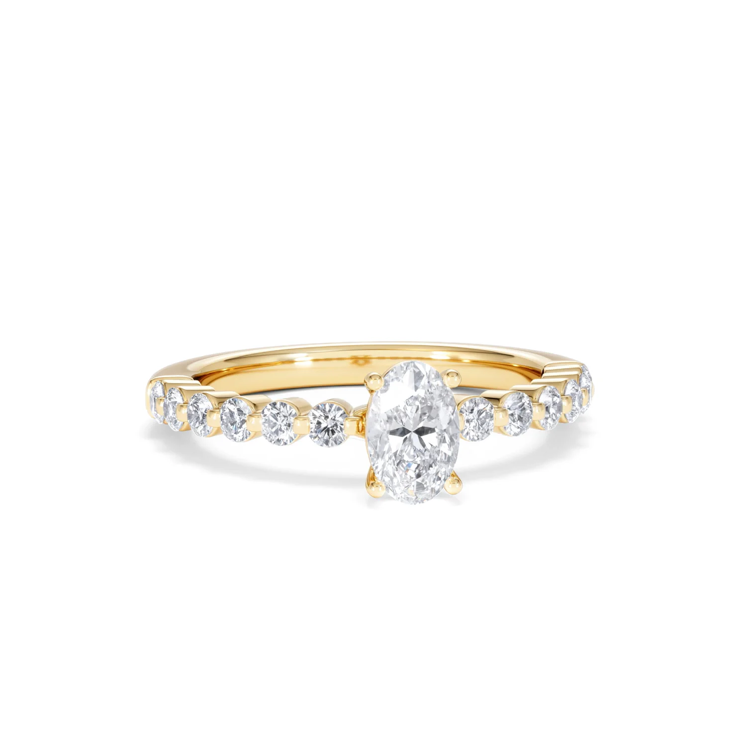 Solstice Oval Cut 0.80ct Lab Diamond Engagement Ring F/VS in 9k Gold - Image 12