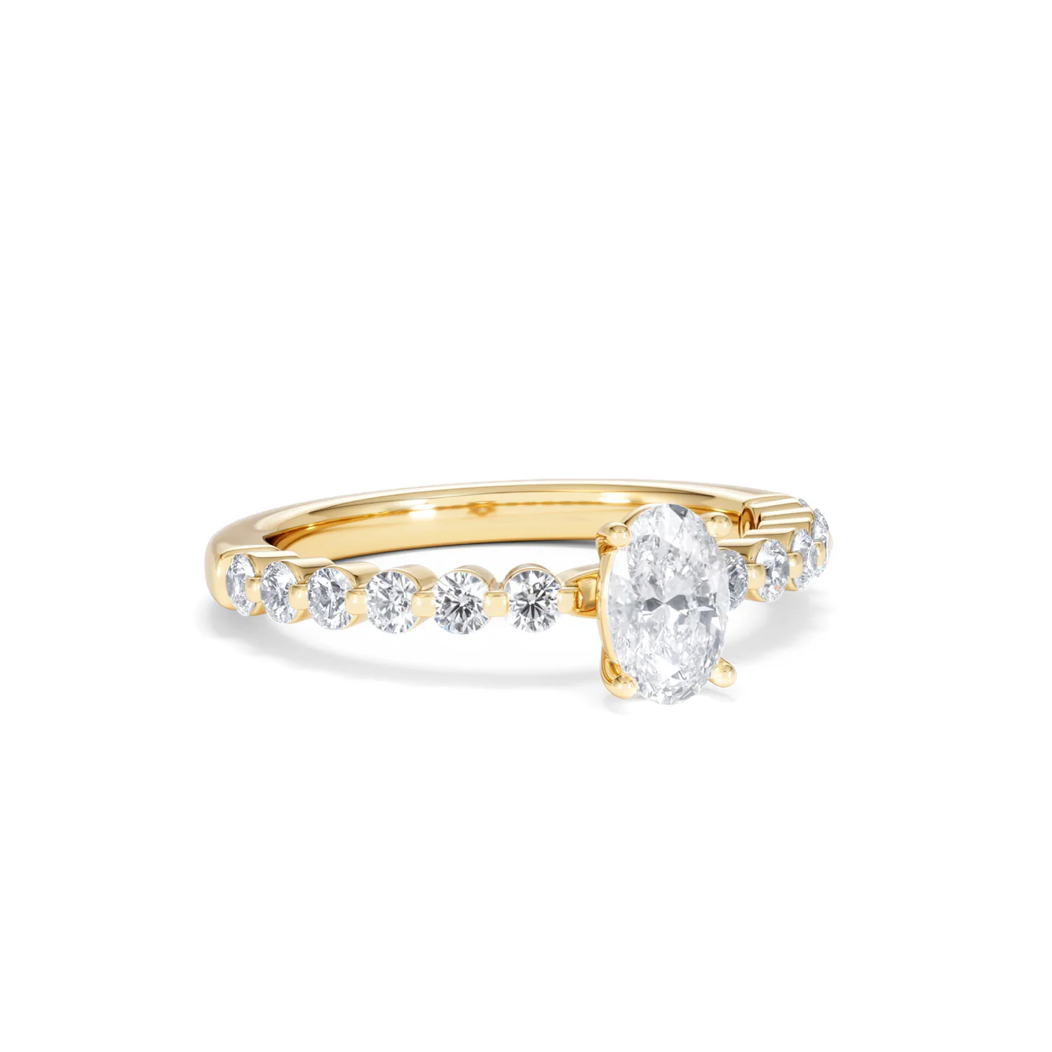 Solstice Oval Cut 0.80ct Lab Diamond Engagement Ring F/VS in 9k Gold - Image 15