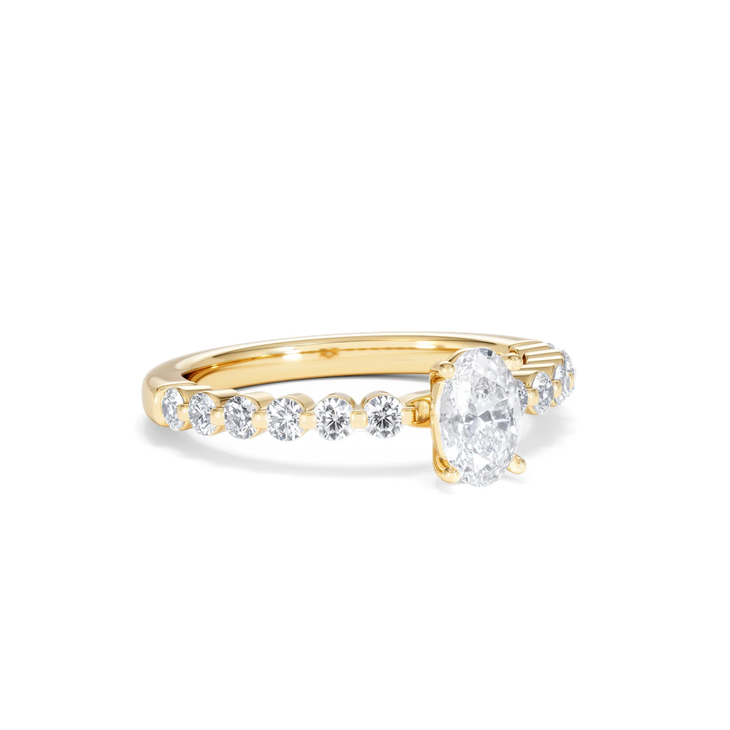 Solstice Oval Cut 0.80ct Lab Diamond Engagement Ring F/VS in 9k Gold - Image 16