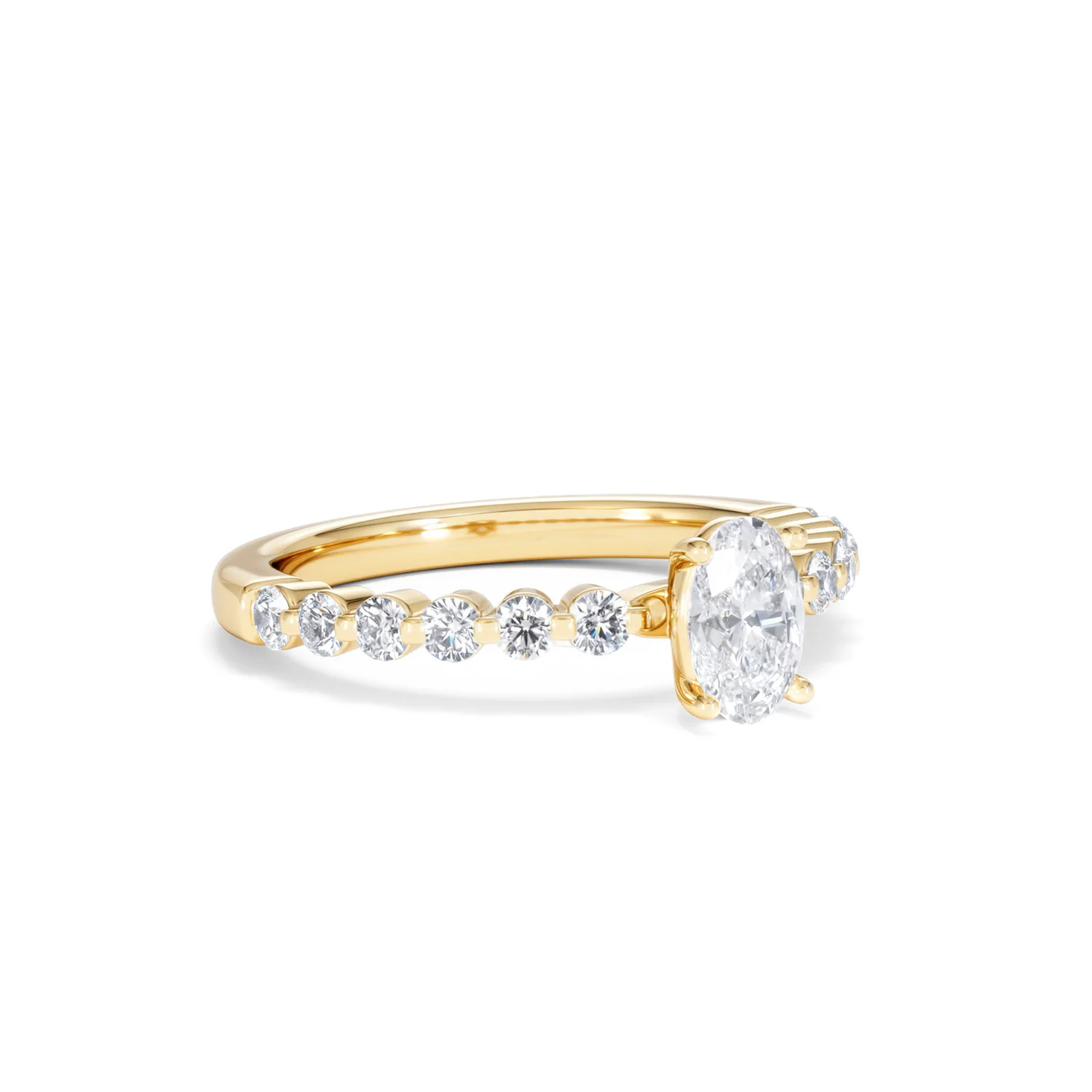 Solstice Oval Cut 0.80ct Lab Diamond Engagement Ring F/VS in 9k Gold - Image 17
