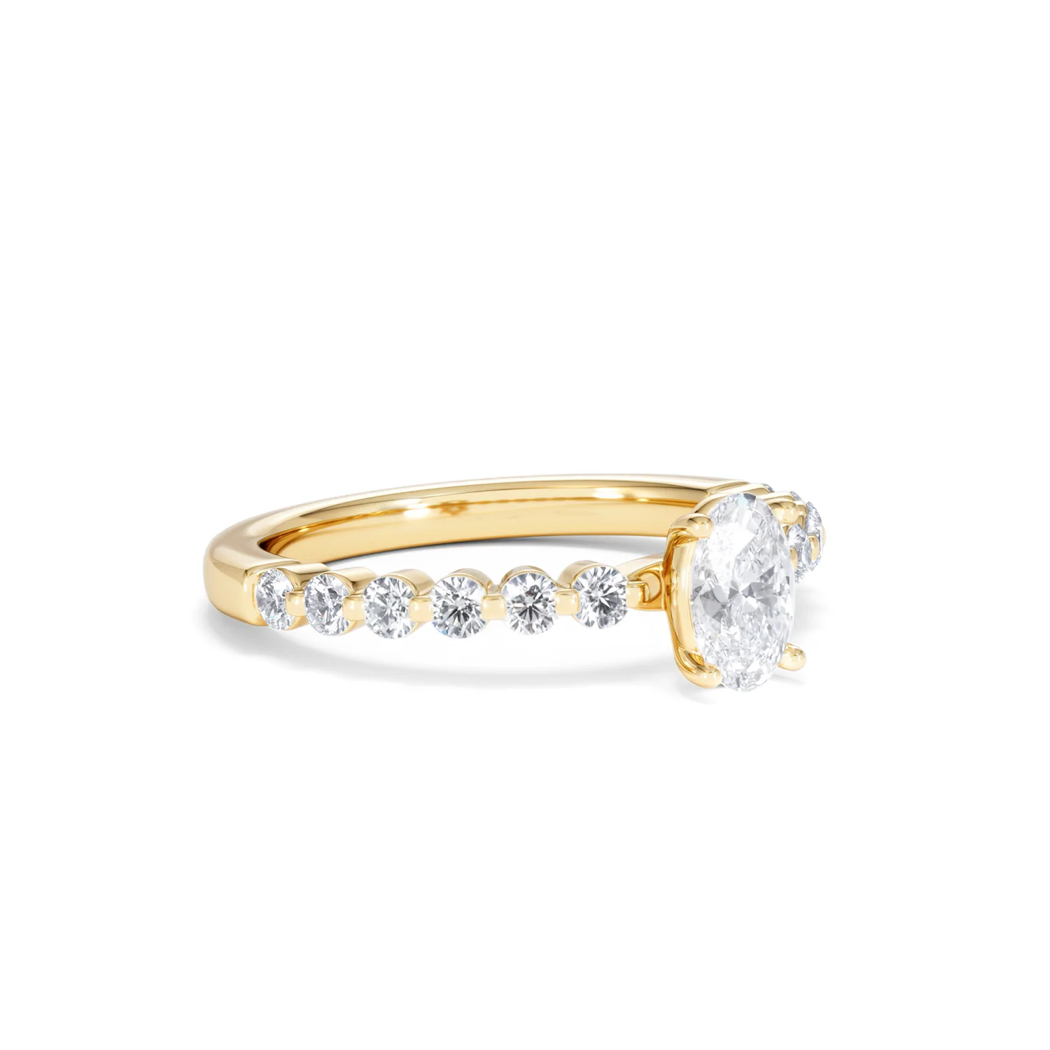 Solstice Oval Cut 0.80ct Lab Diamond Engagement Ring F/VS in 9k Gold - Image 18