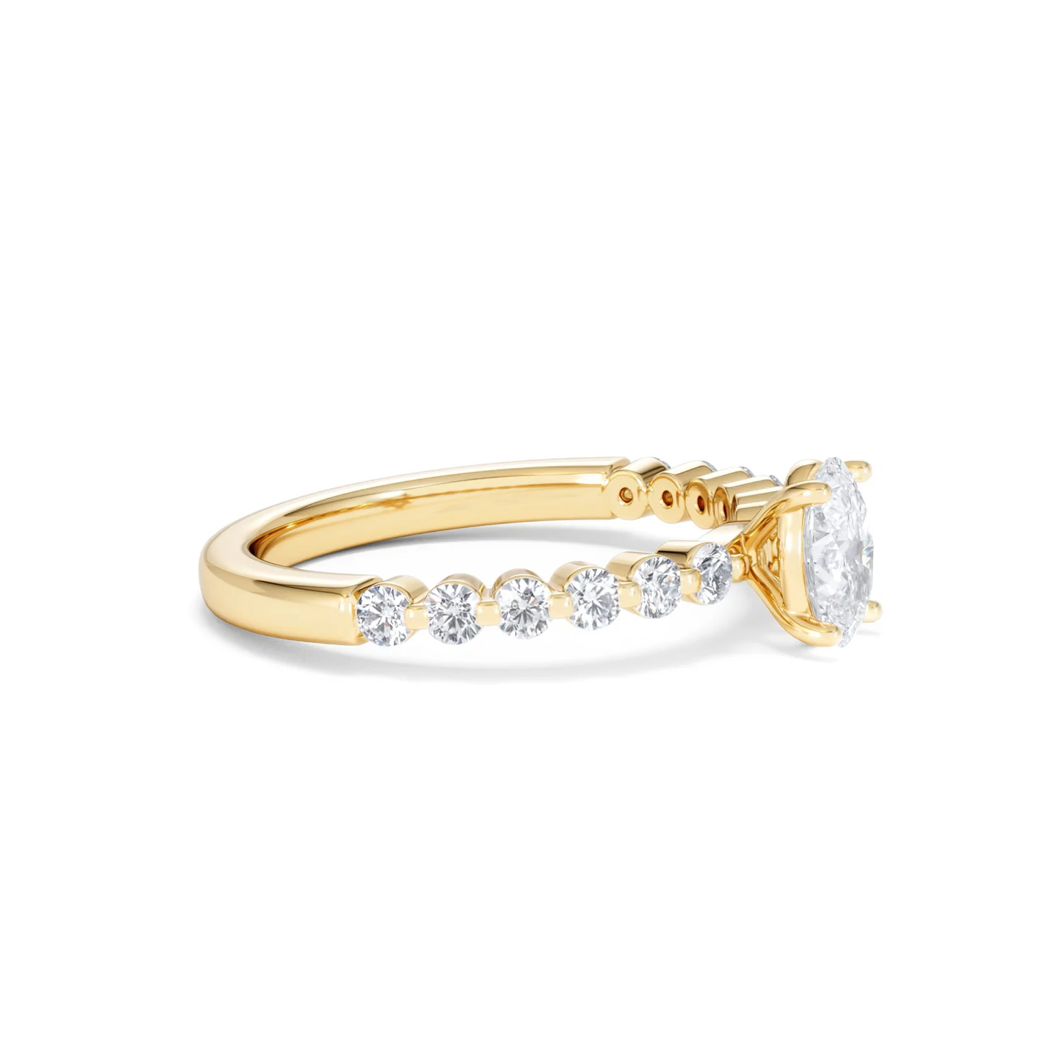 Solstice Oval Cut 0.80ct Lab Diamond Engagement Ring F/VS in 9k Gold - Image 24