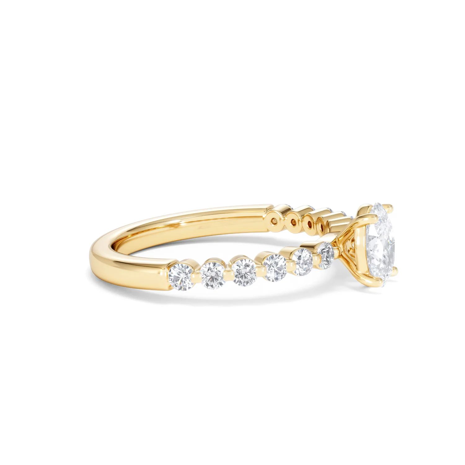 Solstice Oval Cut 0.80ct Lab Diamond Engagement Ring F/VS in 9k Gold - Image 25