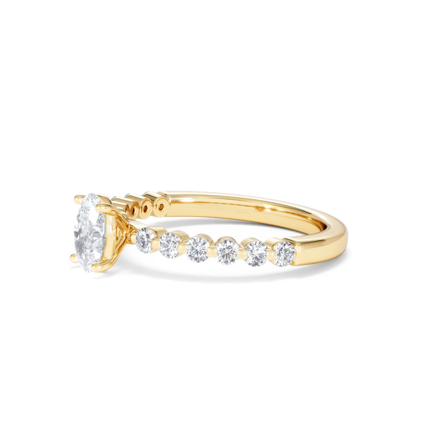 Solstice Oval Cut 0.80ct Lab Diamond Engagement Ring F/VS in 9k Gold - Image 77