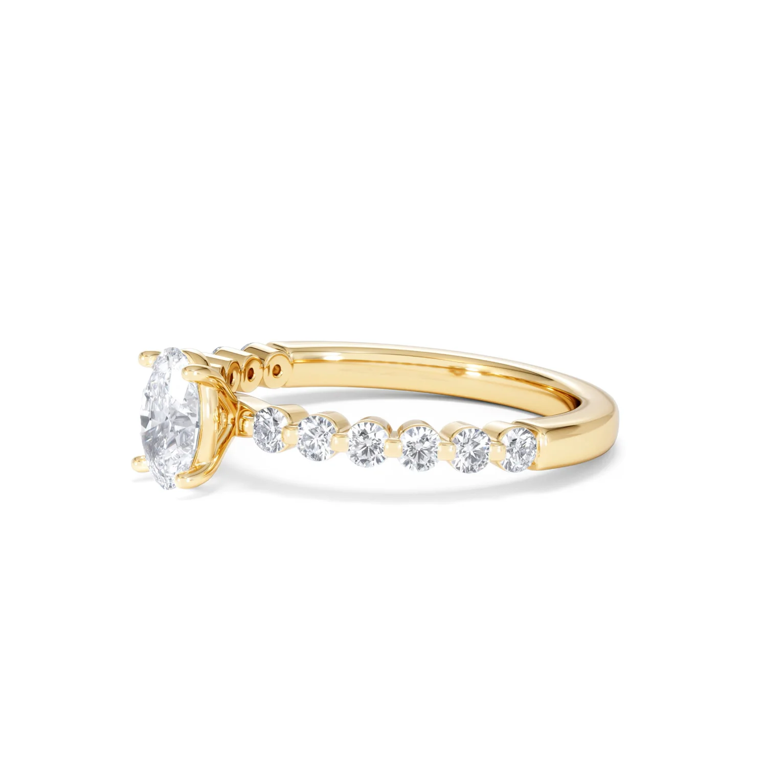 Solstice Oval Cut 0.80ct Lab Diamond Engagement Ring F/VS in 9k Gold - Image 78