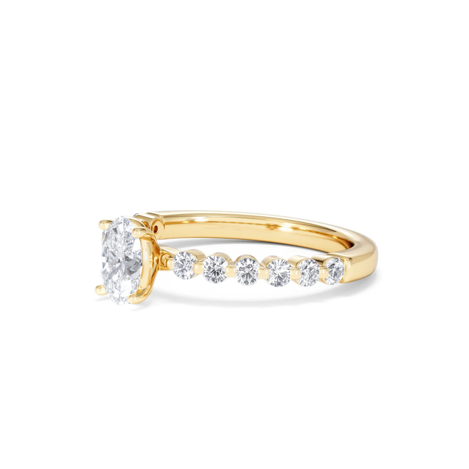 Solstice Oval Cut 0.80ct Lab Diamond Engagement Ring F/VS in 9k Gold - Image 80