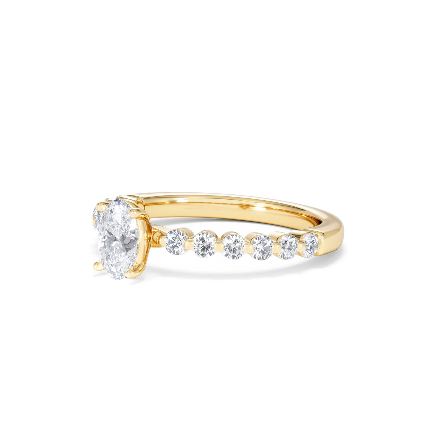 Solstice Oval Cut 0.80ct Lab Diamond Engagement Ring F/VS in 9k Gold - Image 81
