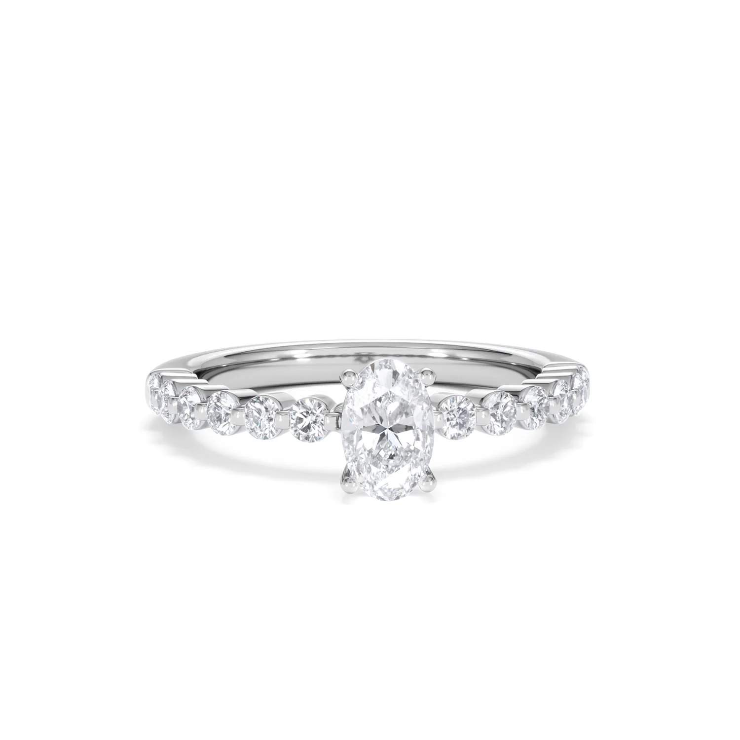 Solstice Oval Cut 0.80ct Lab Diamond Engagement Ring F/VS in 9k White Gold - Image 11