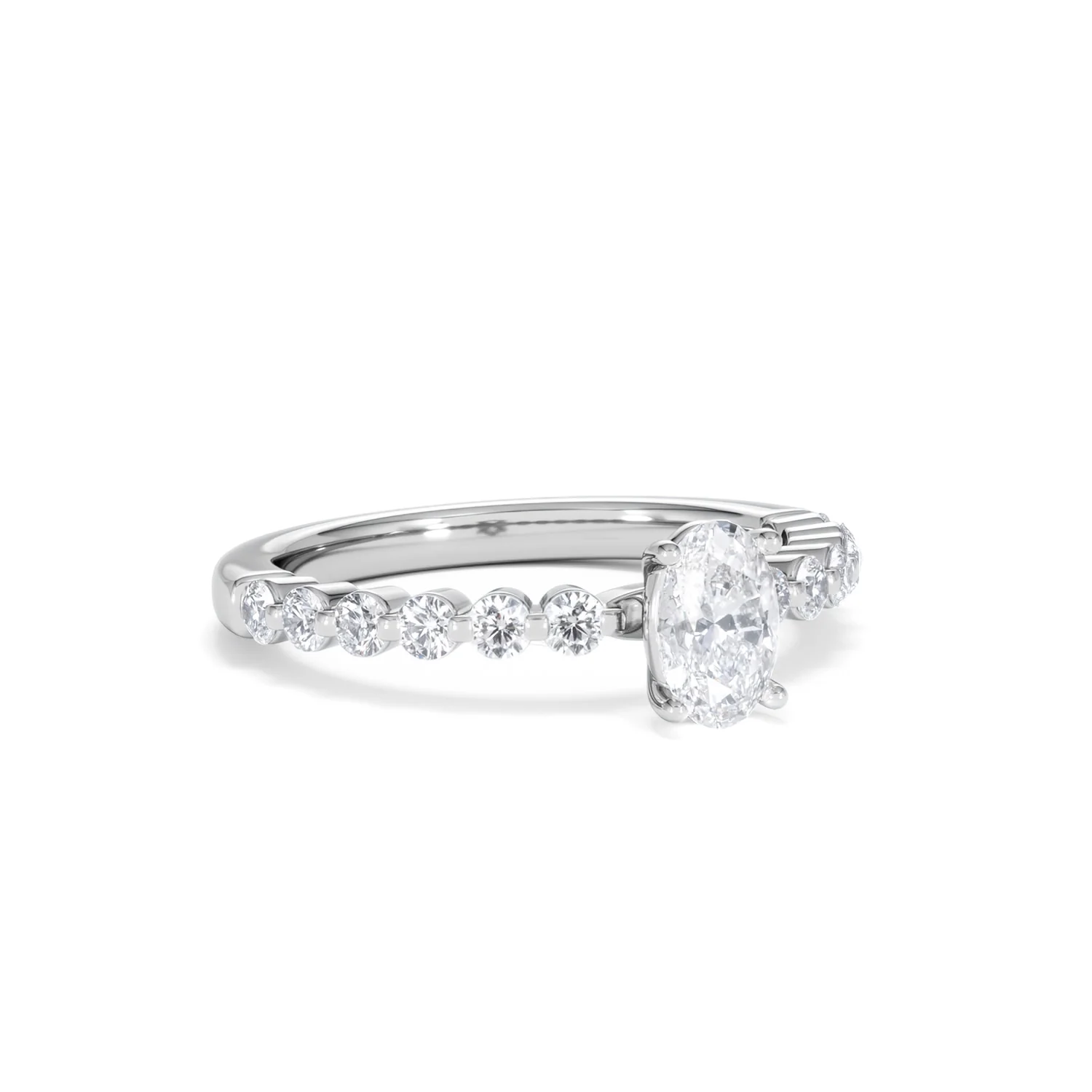 Solstice Oval Cut 0.80ct Lab Diamond Engagement Ring F/VS in 9k White Gold - Image 16