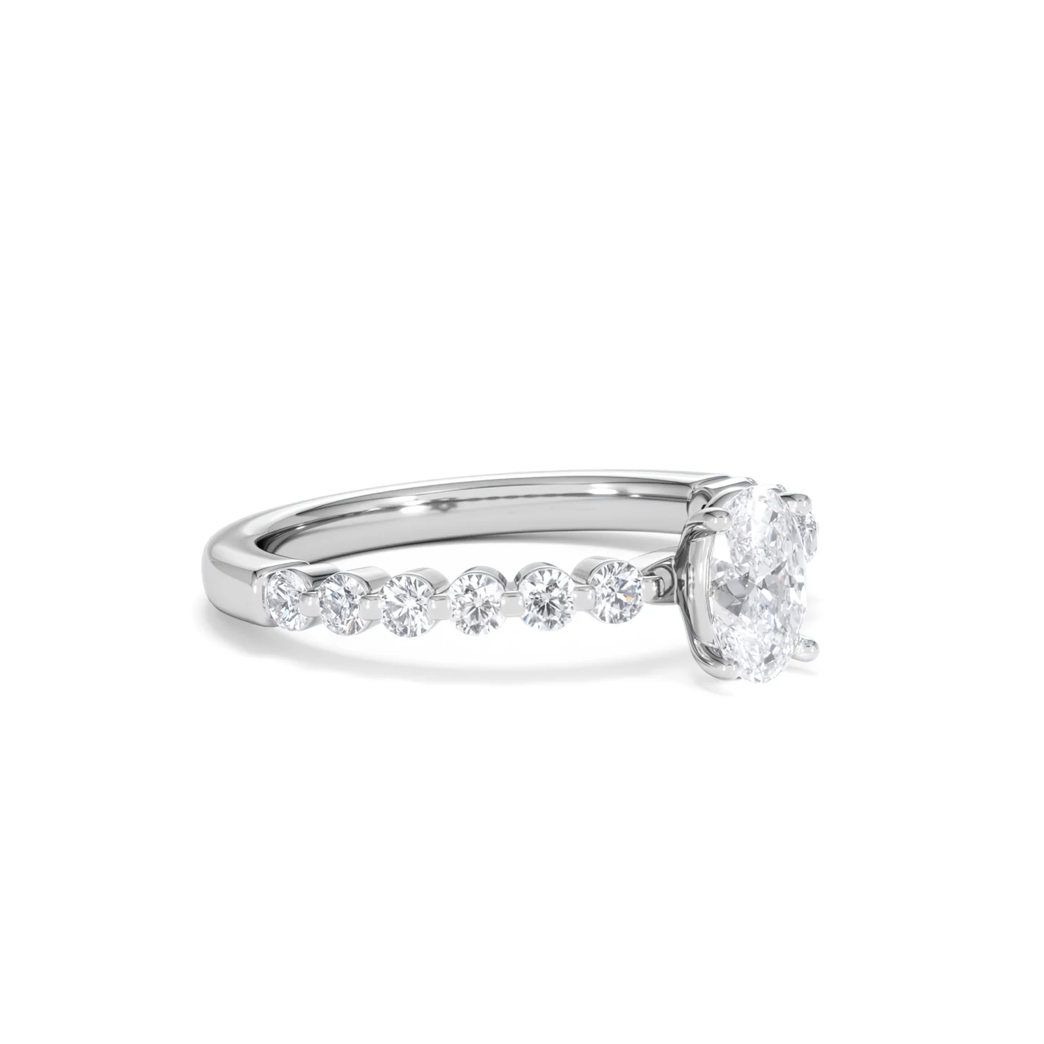 Solstice Oval Cut 0.80ct Lab Diamond Engagement Ring F/VS in 9k White Gold - Image 19
