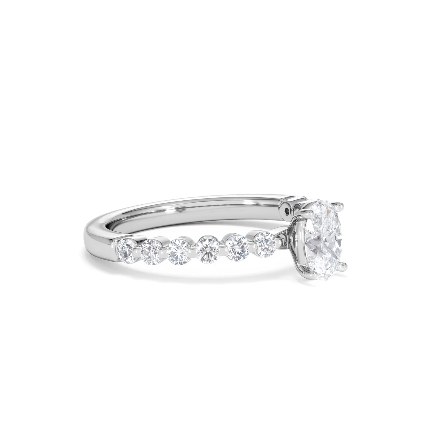 Solstice Oval Cut 0.80ct Lab Diamond Engagement Ring F/VS in 9k White Gold - Image 20