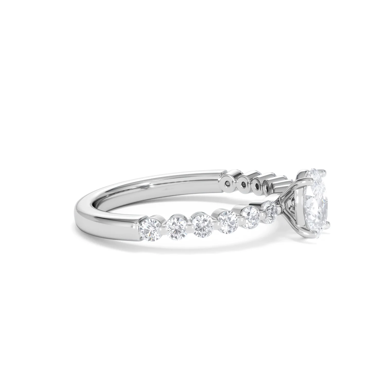 Solstice Oval Cut 0.80ct Lab Diamond Engagement Ring F/VS in 9k White Gold - Image 25