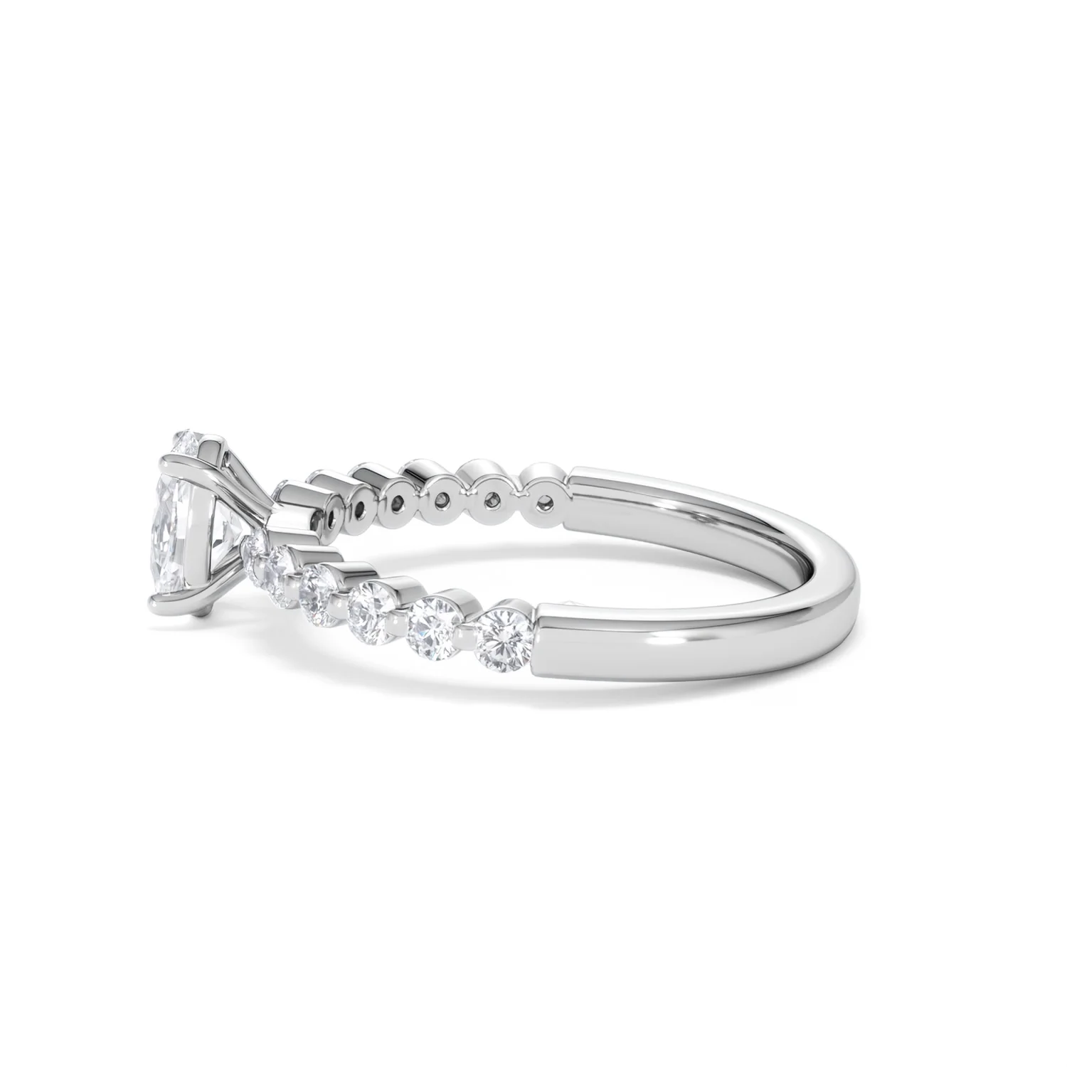 Solstice Oval Cut 0.80ct Lab Diamond Engagement Ring F/VS in 9k White Gold - Image 69