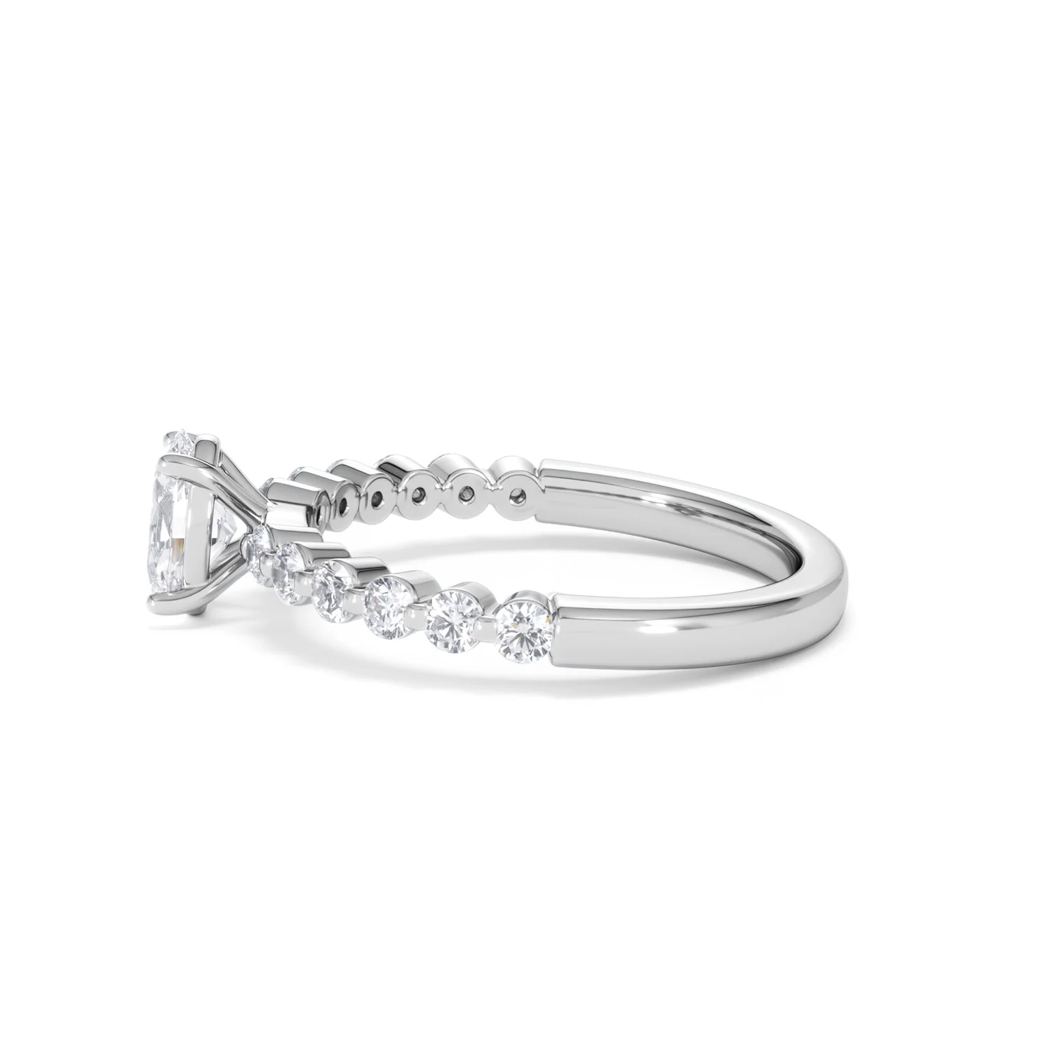 Solstice Oval Cut 0.80ct Lab Diamond Engagement Ring F/VS in 9k White Gold - Image 70