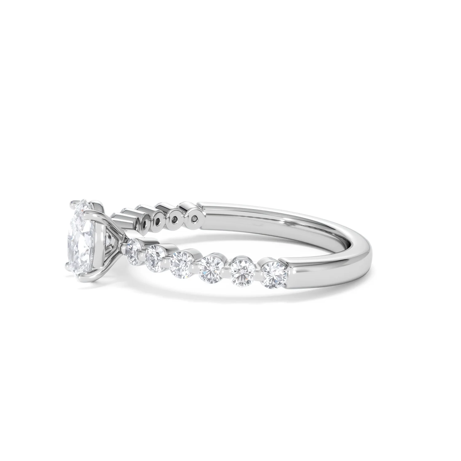 Solstice Oval Cut 0.80ct Lab Diamond Engagement Ring F/VS in 9k White Gold - Image 74