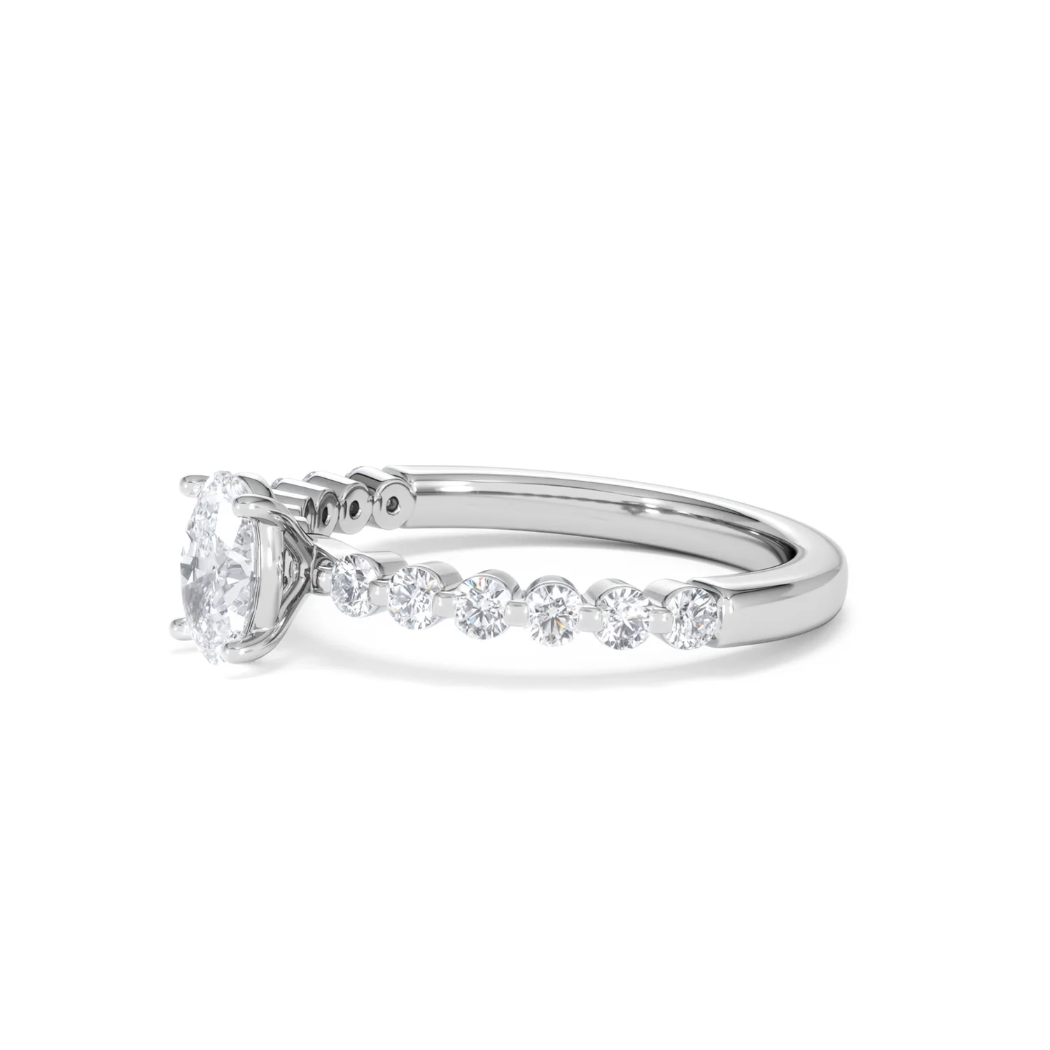 Solstice Oval Cut 0.80ct Lab Diamond Engagement Ring F/VS in 9k White Gold - Image 77
