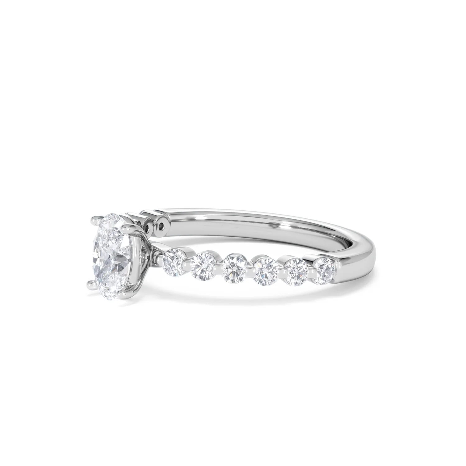 Solstice Oval Cut 0.80ct Lab Diamond Engagement Ring F/VS in 9k White Gold - Image 79