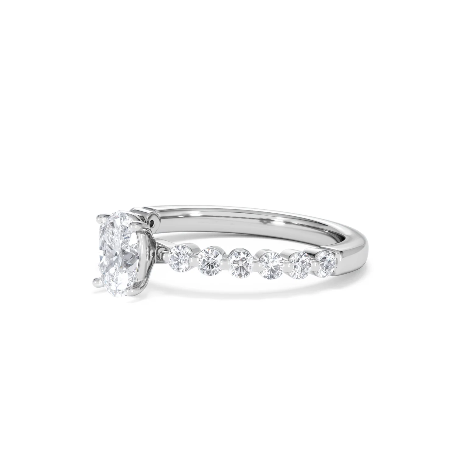 Solstice Oval Cut 0.80ct Lab Diamond Engagement Ring F/VS in 9k White Gold - Image 80