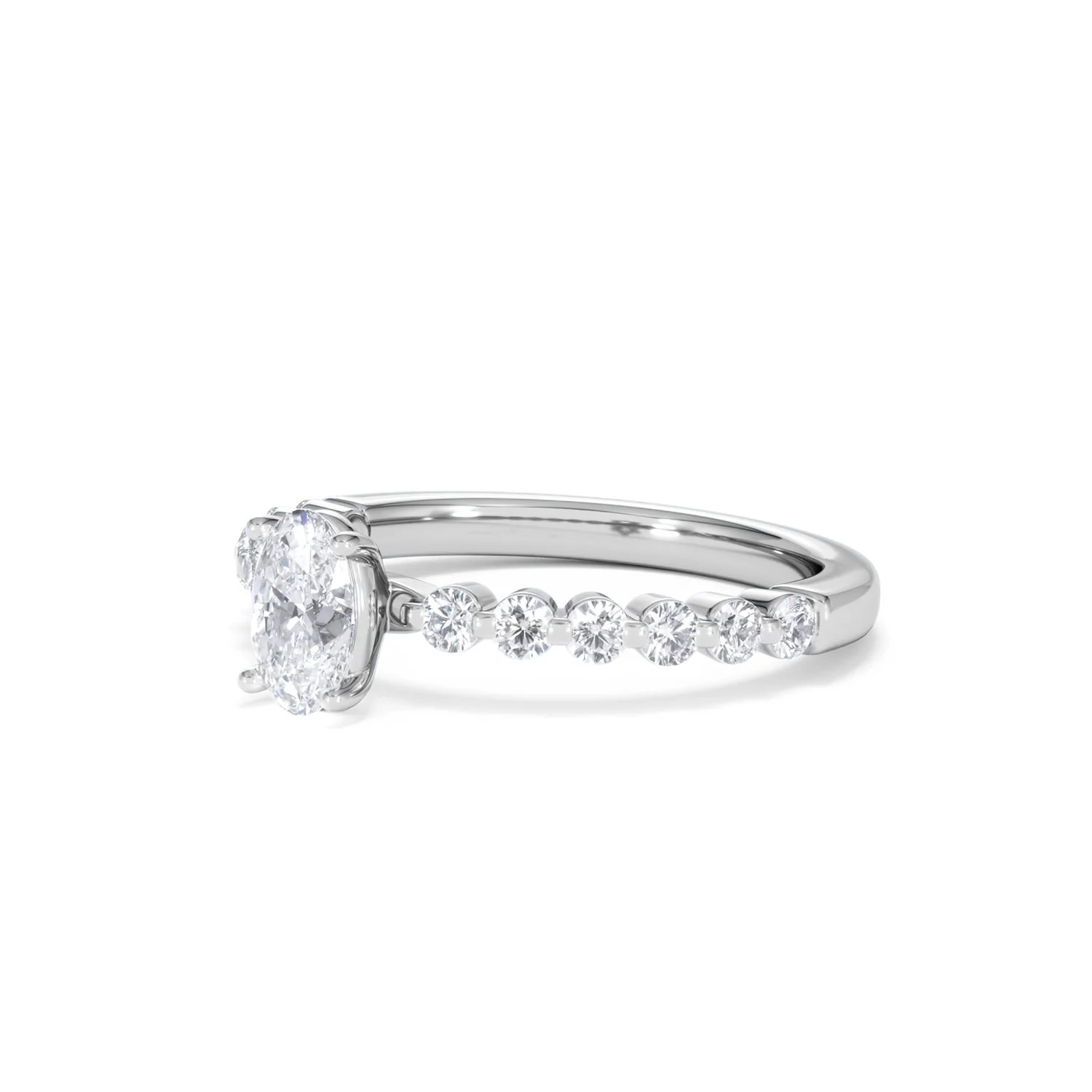 Solstice Oval Cut 0.80ct Lab Diamond Engagement Ring F/VS in 9k White Gold - Image 81
