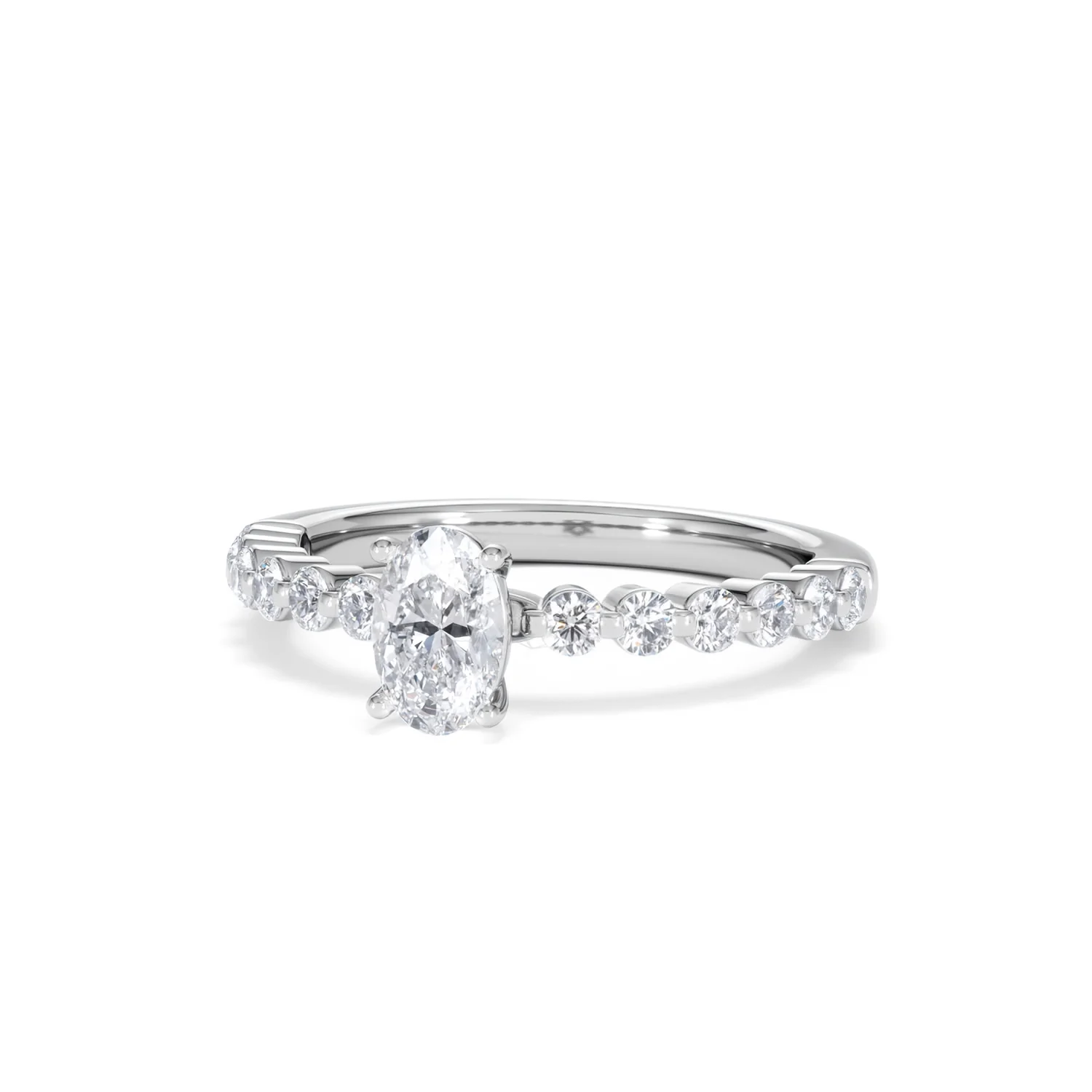 Solstice Oval Cut 0.80ct Lab Diamond Engagement Ring F/VS in 9k White Gold - Image 86