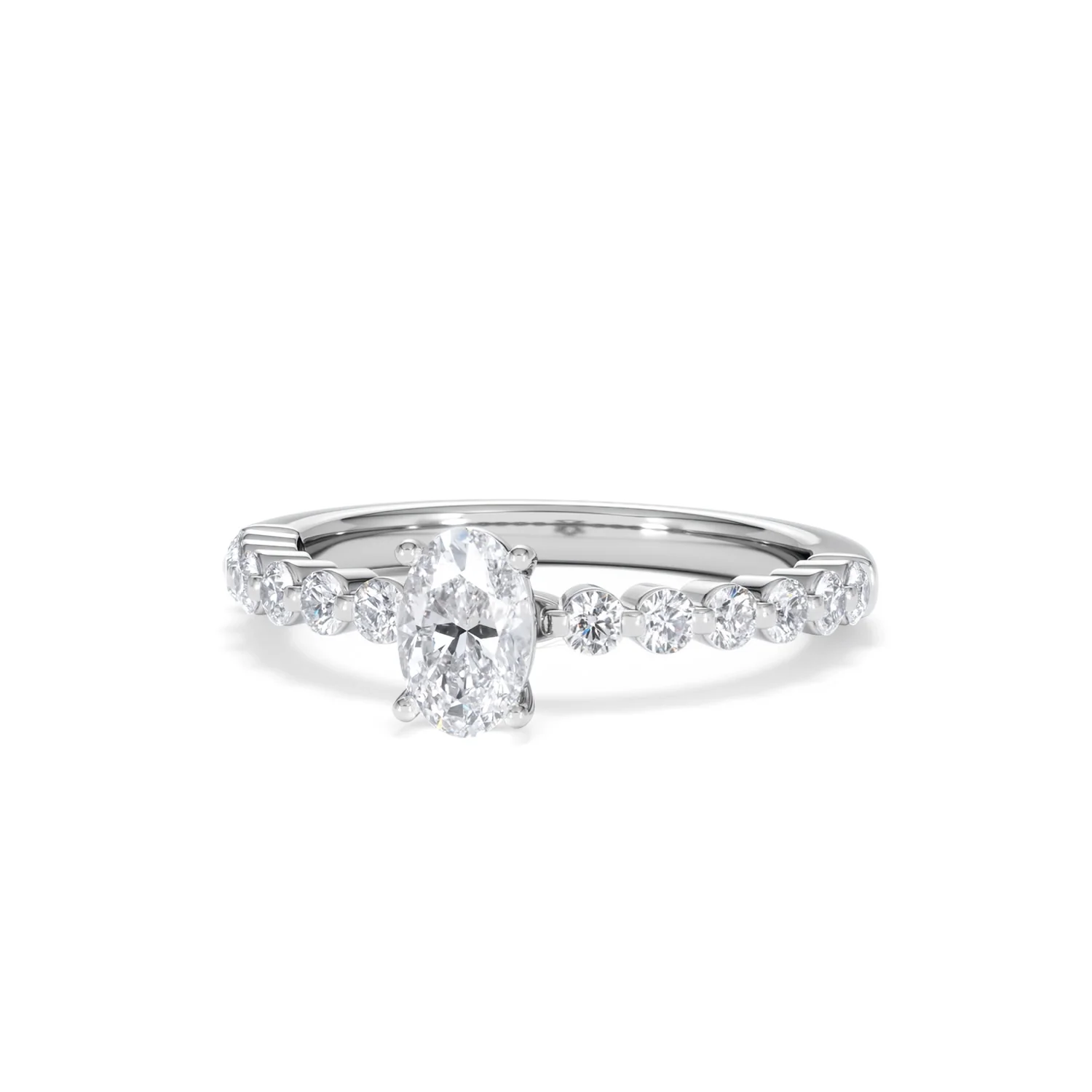 Solstice Oval Cut 0.80ct Lab Diamond Engagement Ring F/VS in 9k White Gold - Image 87