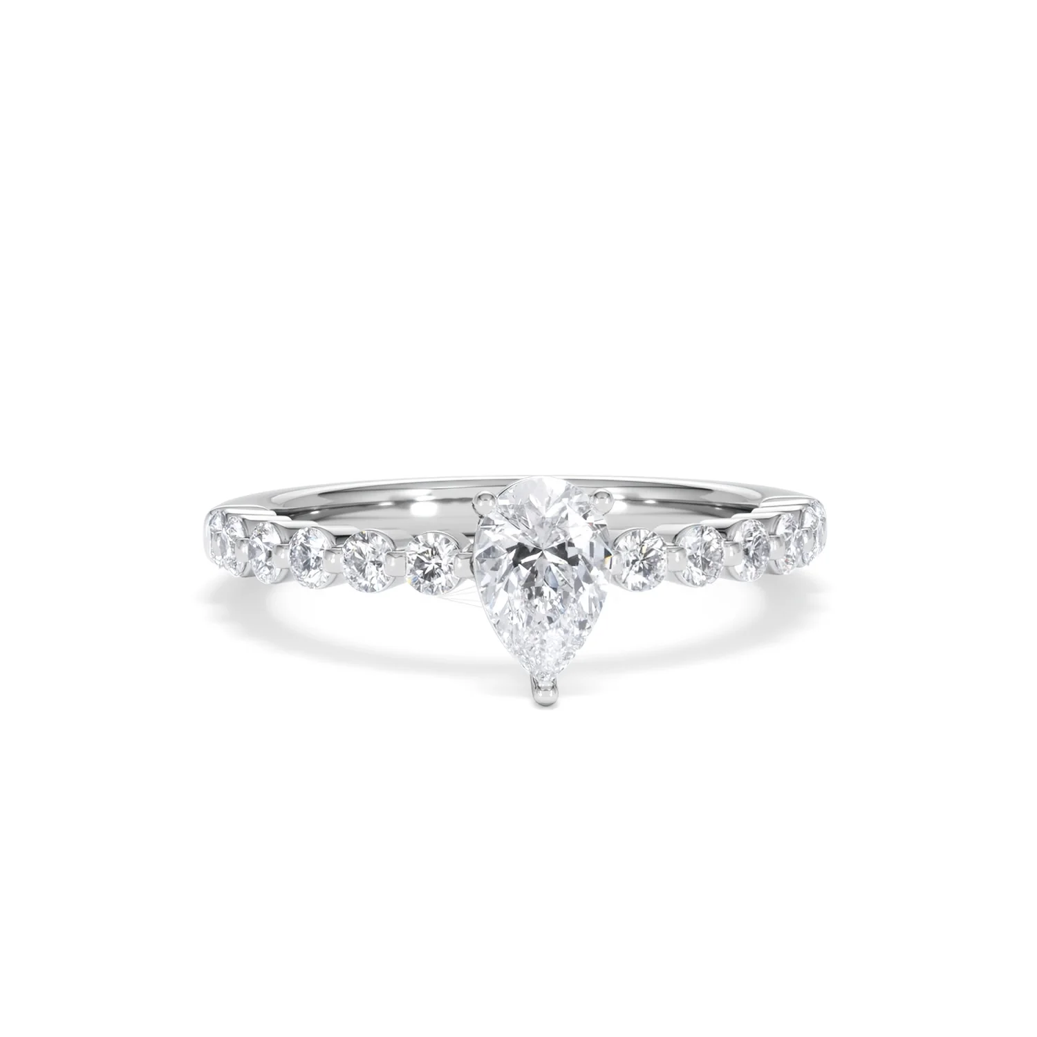 Solstice Pear Cut 0.80ct Lab Diamond Engagement Ring F/VS in 9k White Gold - Image 11