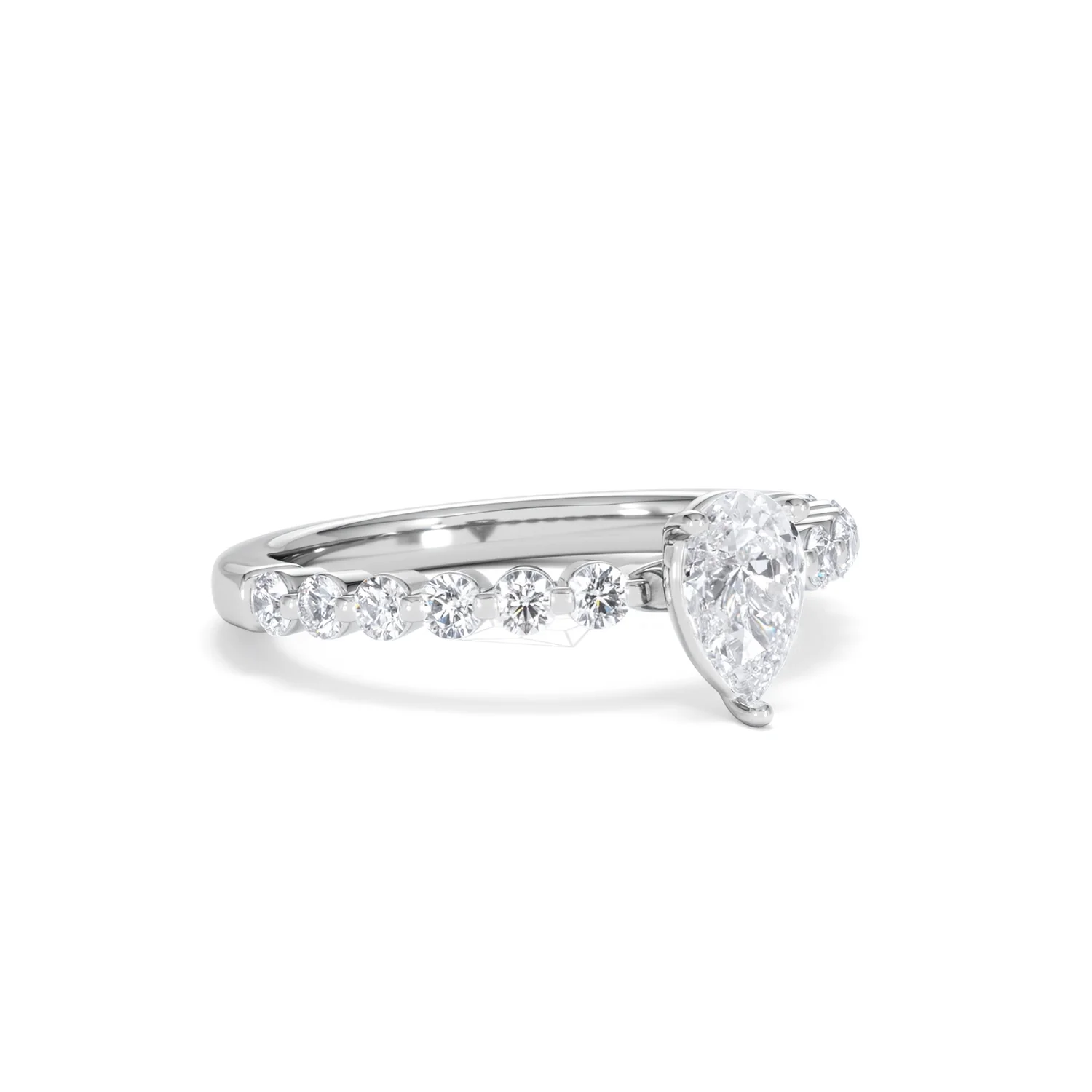 Solstice Pear Cut 0.80ct Lab Diamond Engagement Ring F/VS in 9k White Gold - Image 17