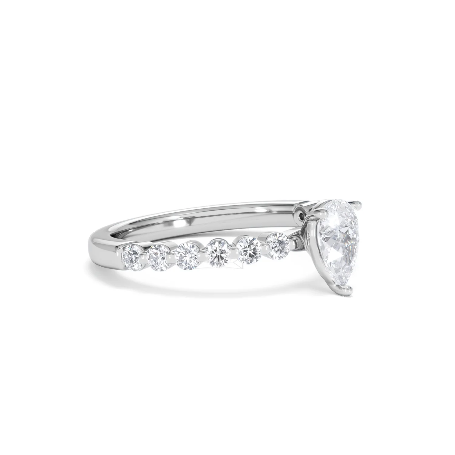 Solstice Pear Cut 0.80ct Lab Diamond Engagement Ring F/VS in 9k White Gold - Image 20