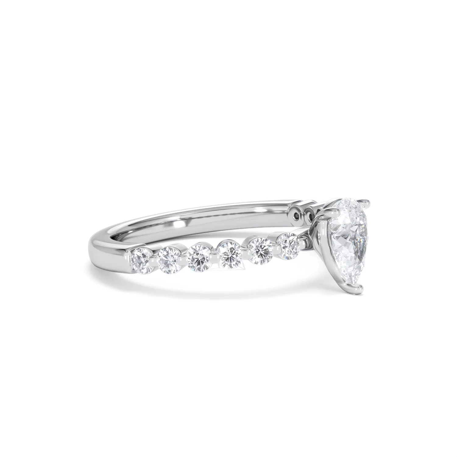 Solstice Pear Cut 0.80ct Lab Diamond Engagement Ring F/VS in 9k White Gold - Image 21