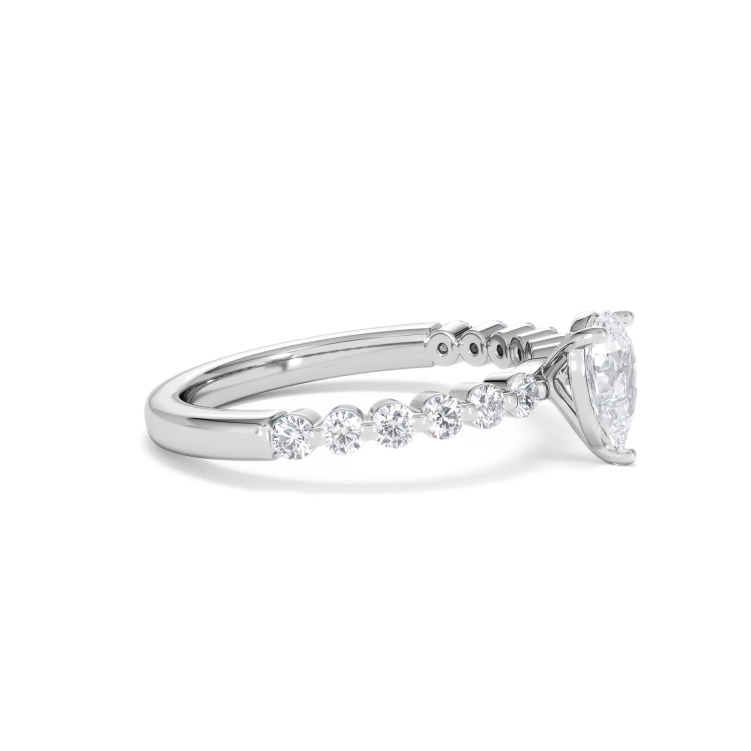 Solstice Pear Cut 0.80ct Lab Diamond Engagement Ring F/VS in 9k White Gold - Image 25