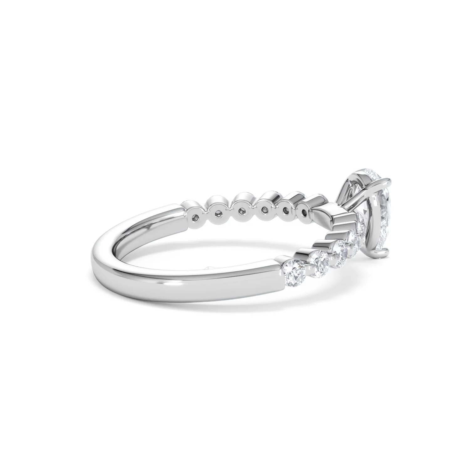 Solstice Pear Cut 0.80ct Lab Diamond Engagement Ring F/VS in 9k White Gold - Image 35