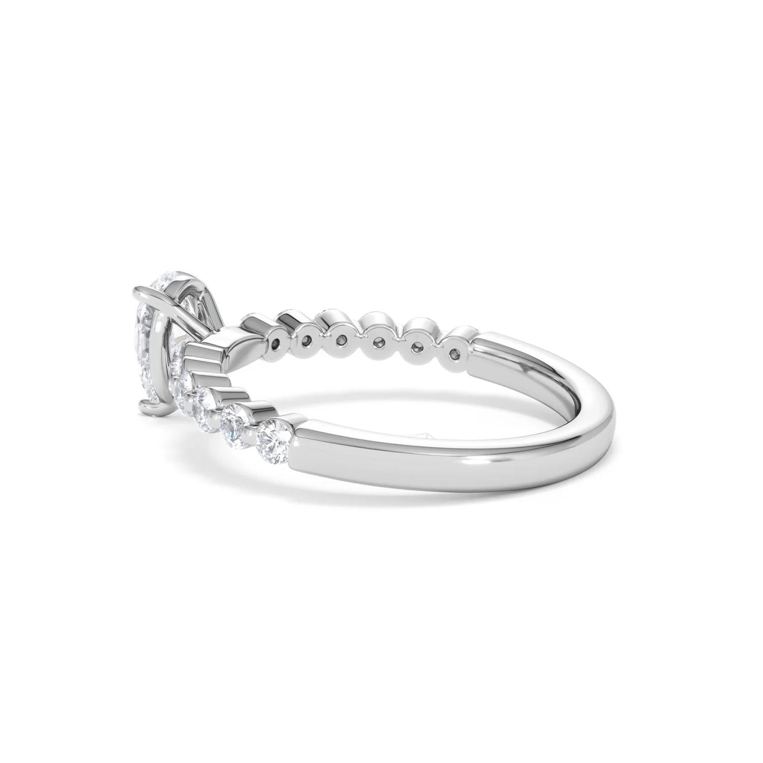 Solstice Pear Cut 0.80ct Lab Diamond Engagement Ring F/VS in 9k White Gold - Image 64