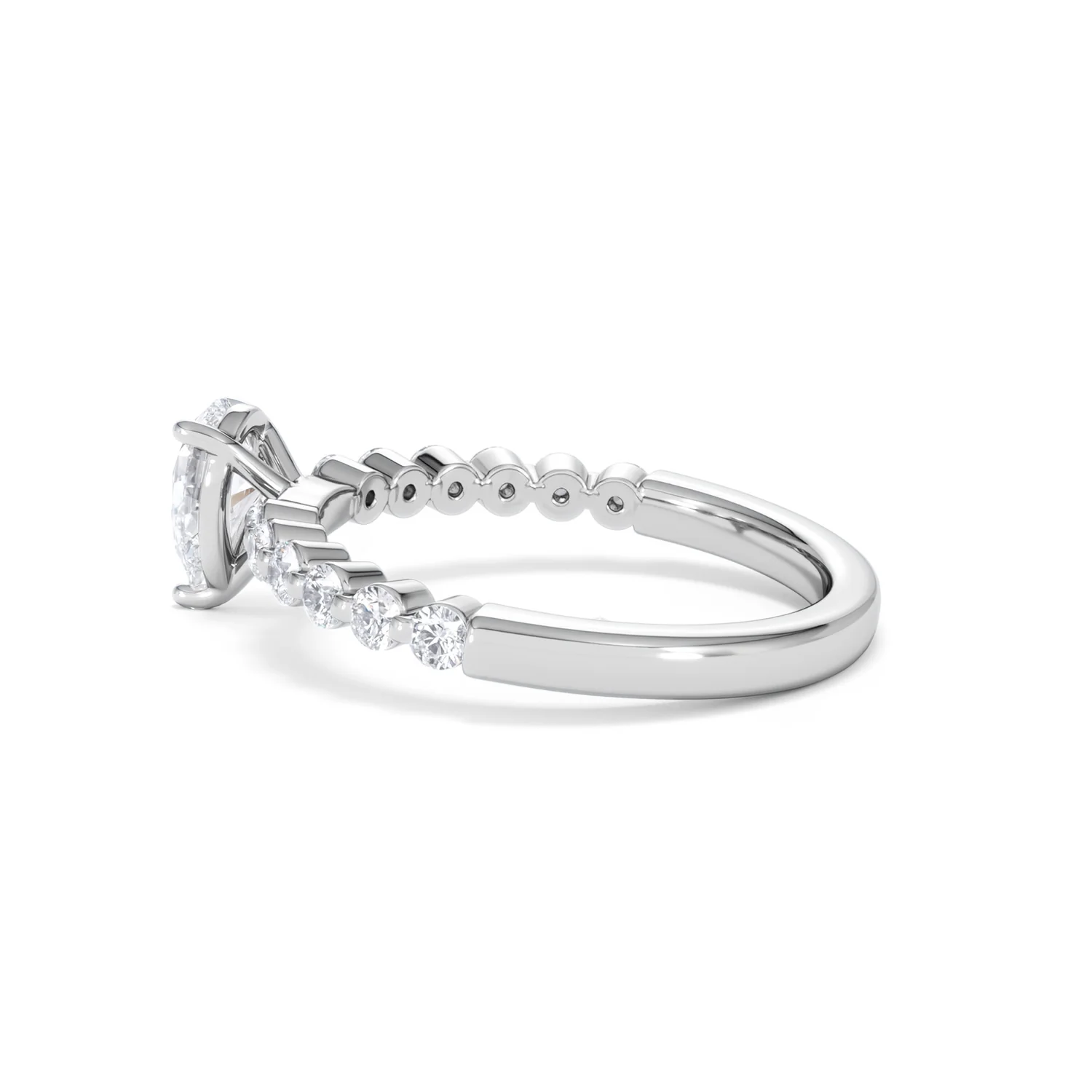 Solstice Pear Cut 0.80ct Lab Diamond Engagement Ring F/VS in 9k White Gold - Image 66