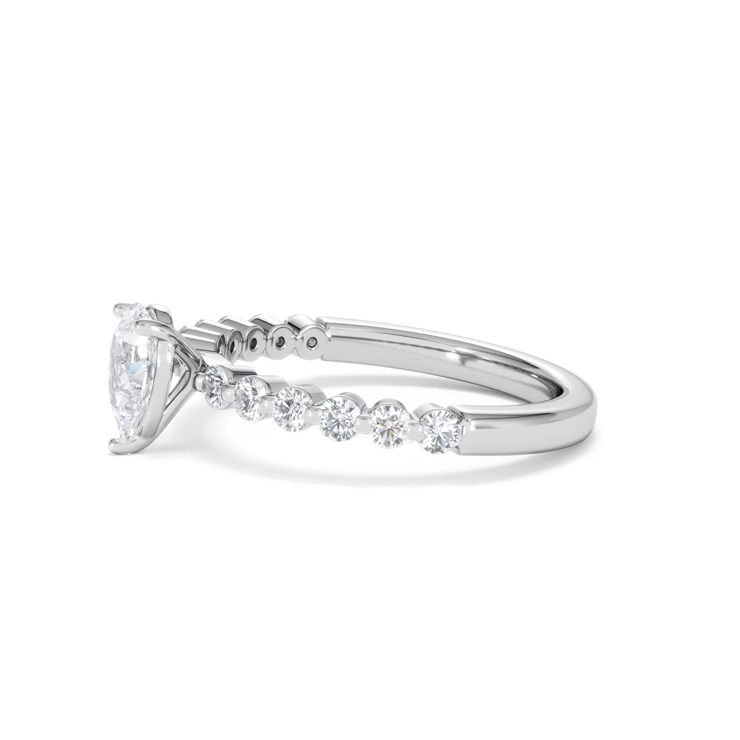 Solstice Pear Cut 0.80ct Lab Diamond Engagement Ring F/VS in 9k White Gold - Image 74
