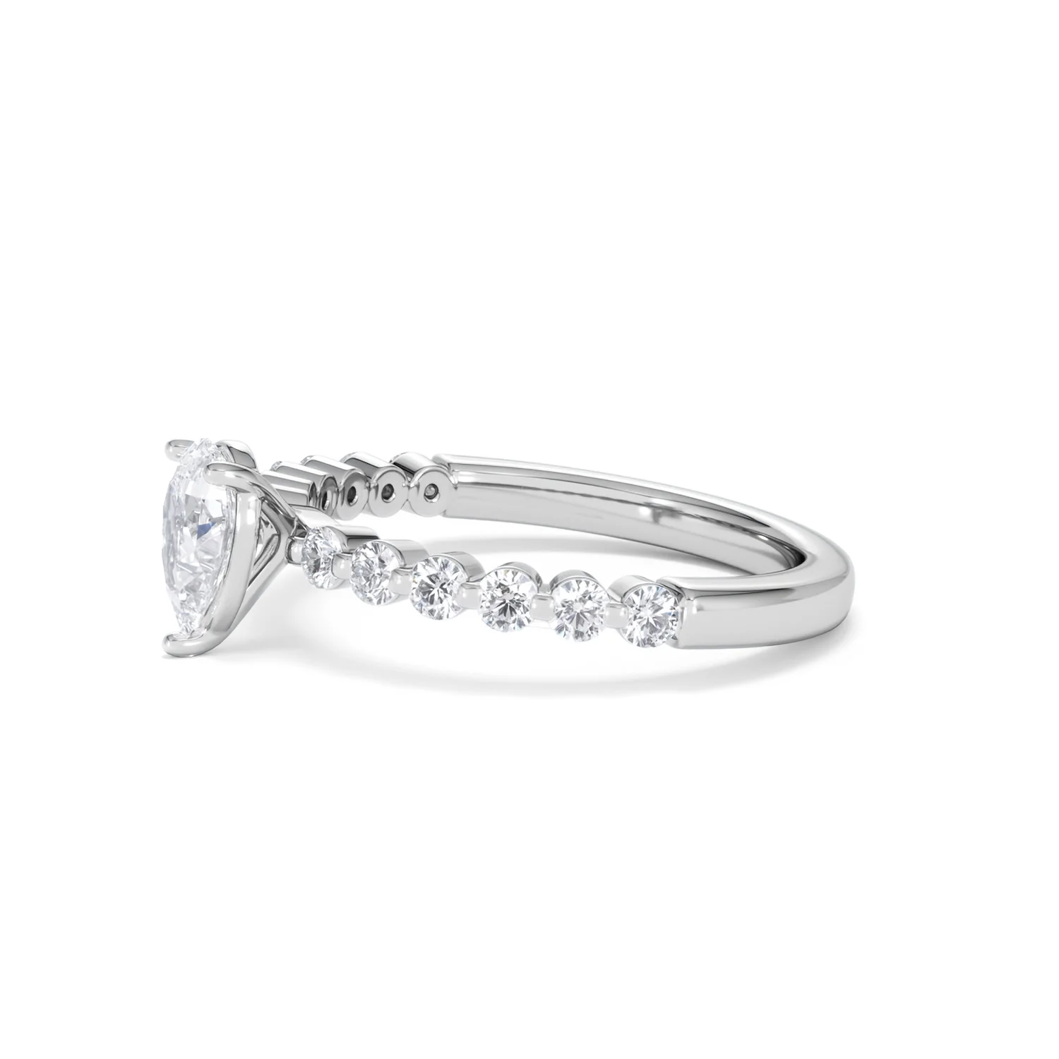 Solstice Pear Cut 0.80ct Lab Diamond Engagement Ring F/VS in 9k White Gold - Image 75