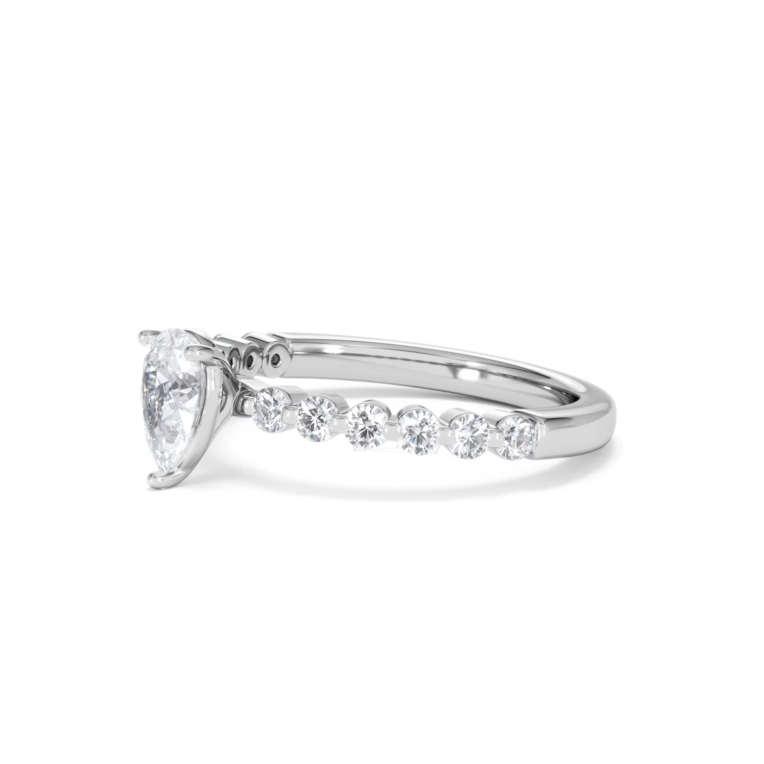 Solstice Pear Cut 0.80ct Lab Diamond Engagement Ring F/VS in 9k White Gold - Image 78