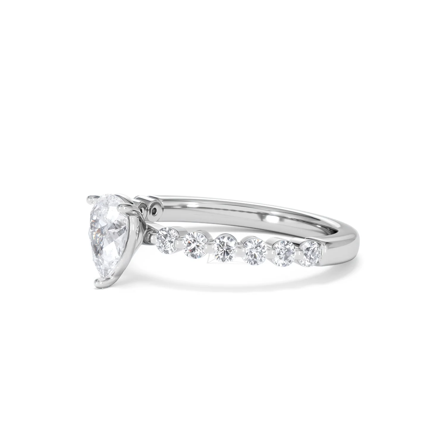Solstice Pear Cut 0.80ct Lab Diamond Engagement Ring F/VS in 9k White Gold - Image 79