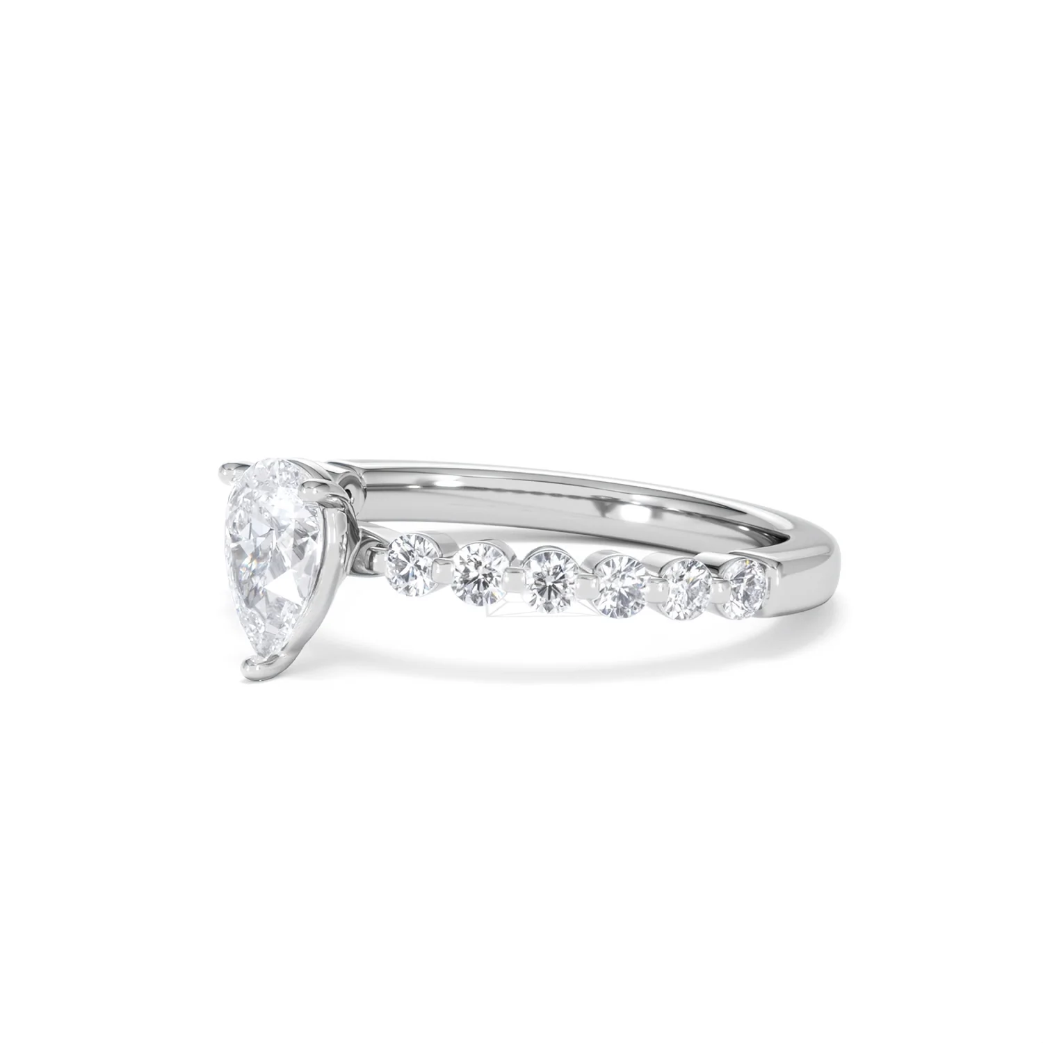 Solstice Pear Cut 0.80ct Lab Diamond Engagement Ring F/VS in 9k White Gold - Image 80