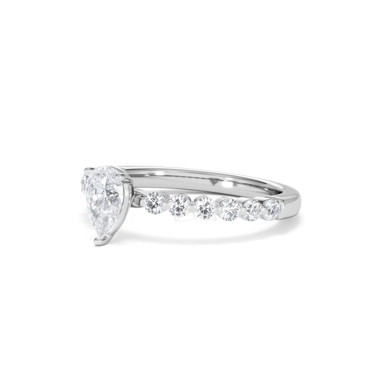 Solstice Pear Cut 0.80ct Lab Diamond Engagement Ring F/VS in 9k White Gold - Image 81