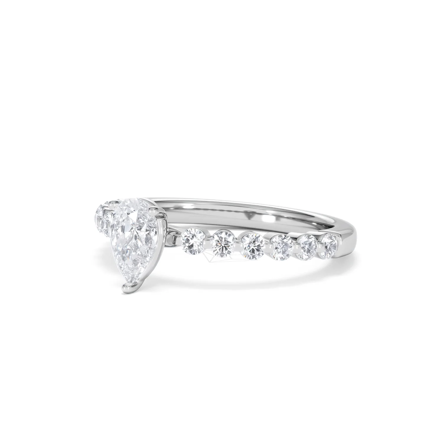 Solstice Pear Cut 0.80ct Lab Diamond Engagement Ring F/VS in 9k White Gold - Image 82