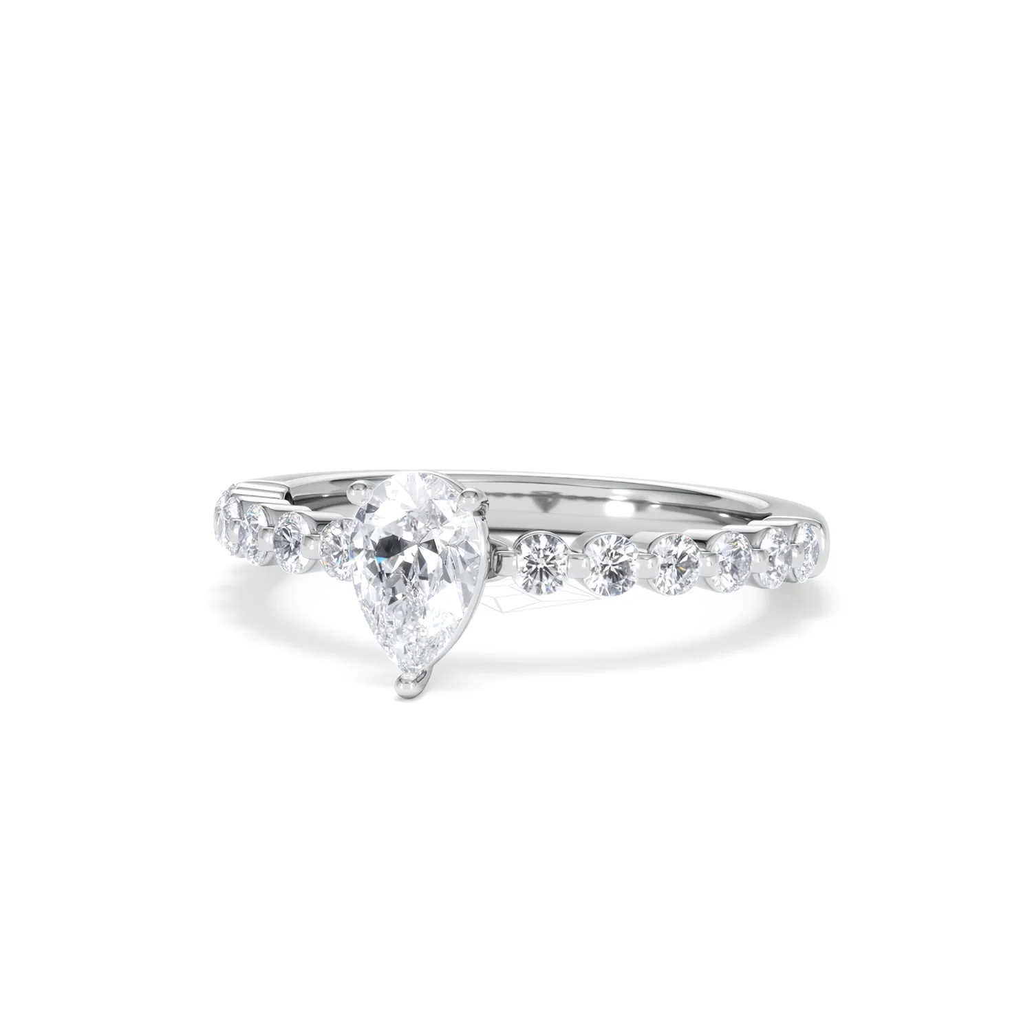 Solstice Pear Cut 0.80ct Lab Diamond Engagement Ring F/VS in 9k White Gold - Image 86