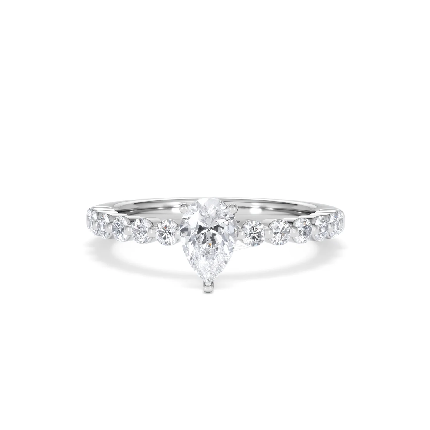 Solstice Pear Cut 0.80ct Lab Diamond Engagement Ring F/VS in 9k White Gold - Image 89