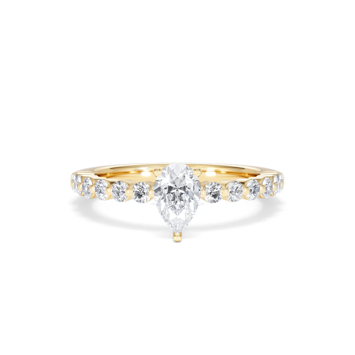 Solstice Pear Cut 0.80ct Lab Diamond Pear Shape Engagement Ring F/VS in 9k Gold - Image 10