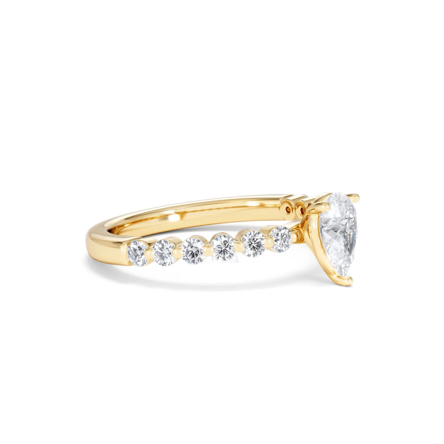 Solstice Pear Cut 0.80ct Lab Diamond Pear Shape Engagement Ring F/VS in 9k Gold - Image 21