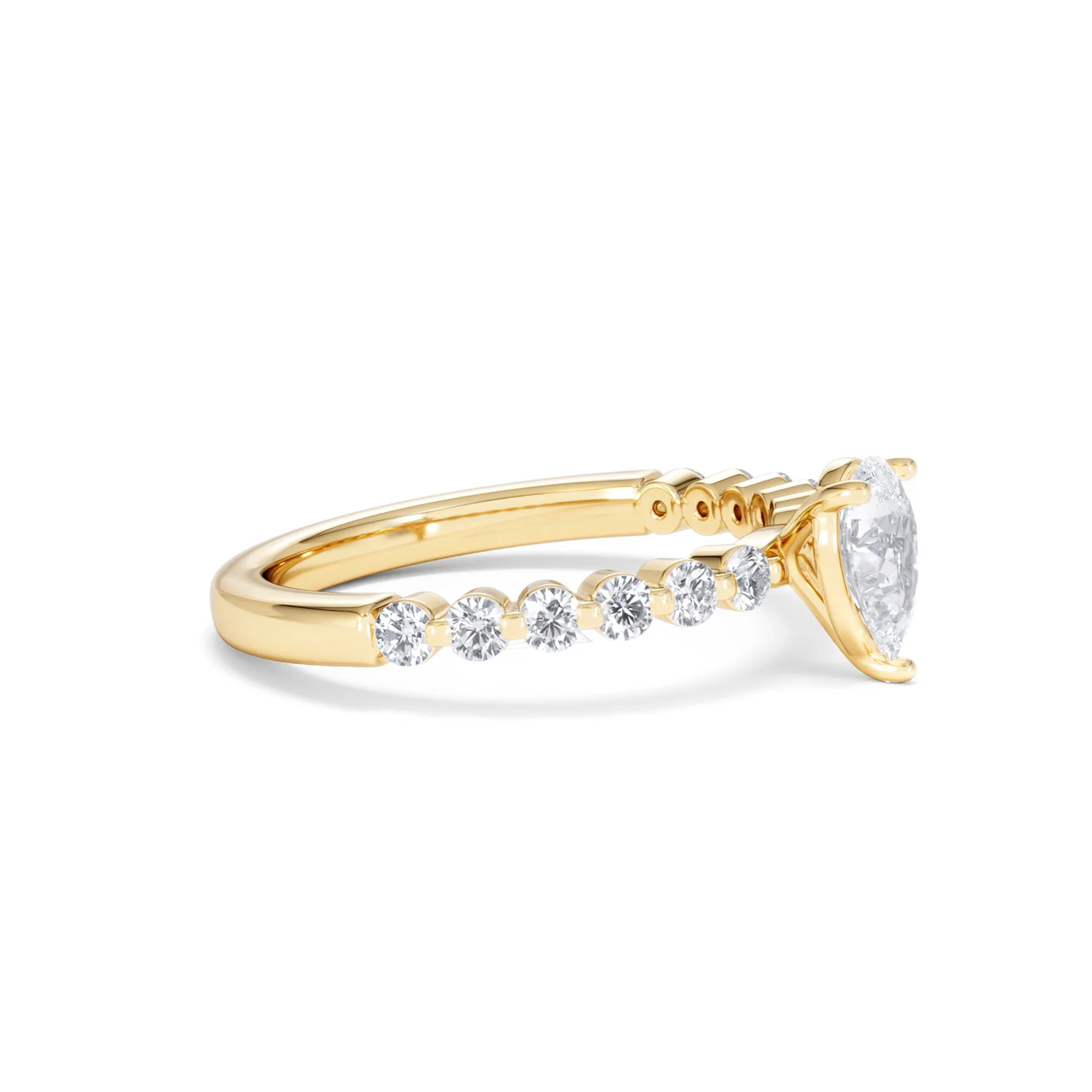 Solstice Pear Cut 0.80ct Lab Diamond Pear Shape Engagement Ring F/VS in 9k Gold - Image 24